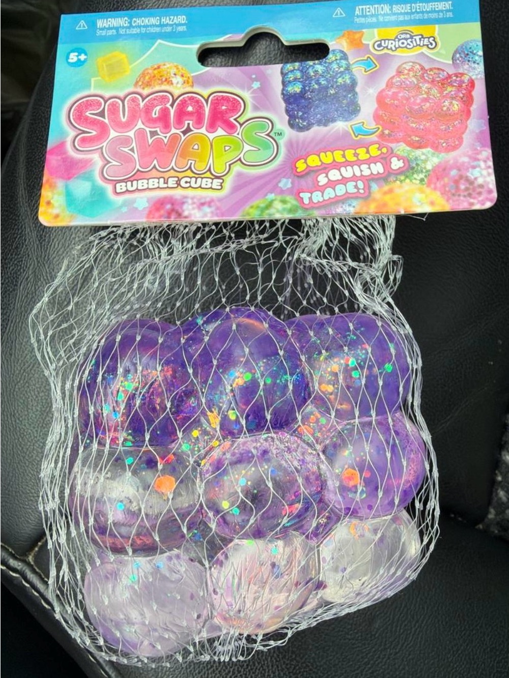 Bubble Cube Squeeze Toy - Purple